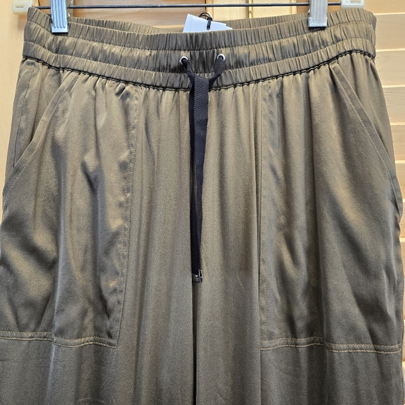 InReverse Silk Joggers Reversible Olive Dip Dye Black Ombre XS - Picture 2 of 7